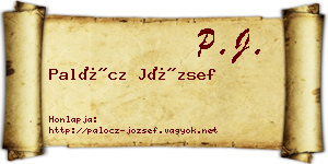 Palócz József névjegykártya